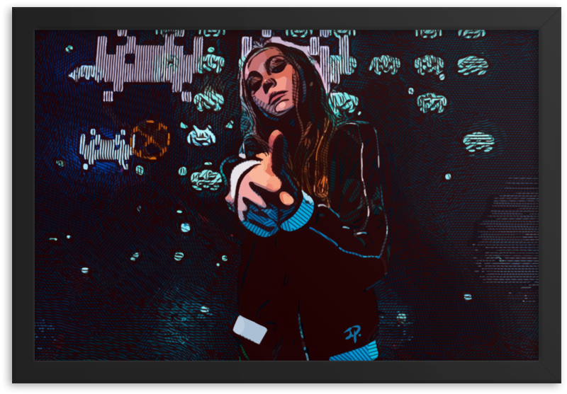 Gamer Girl In The Arcade - Video Game (1000x1000), Png Download