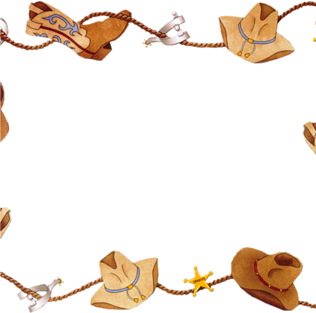 Free Western Clip Art Borders Western Clip Art Printable - Free Cowboy Border Png (1024x1024), Png Download
