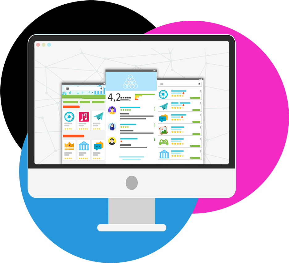 Computer Monitor Illustration - Circle (1000x909), Png Download