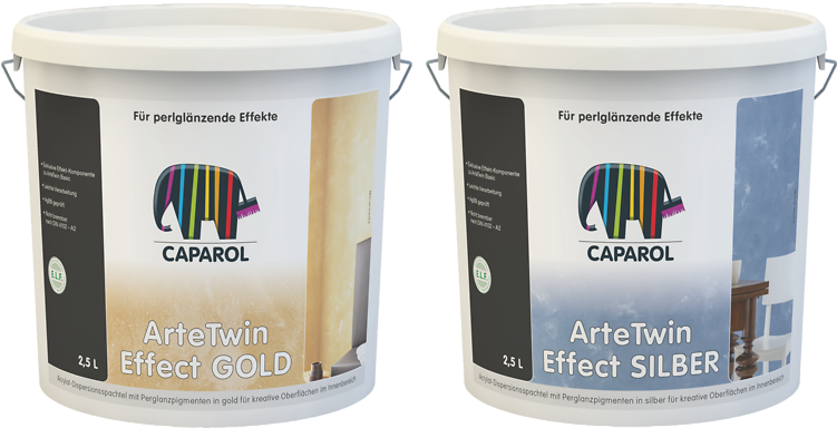 Capadecor Artetwin Effect Gold / Silber - Arte Velvet Caparol (800x500), Png Download