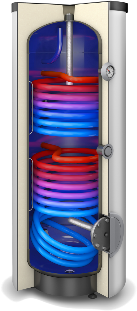 Boiler Doppia Serpentina 300 Lt - Boiler Doppia Serpentina 200 Litri E Resistenza Elettr (650x1100), Png Download