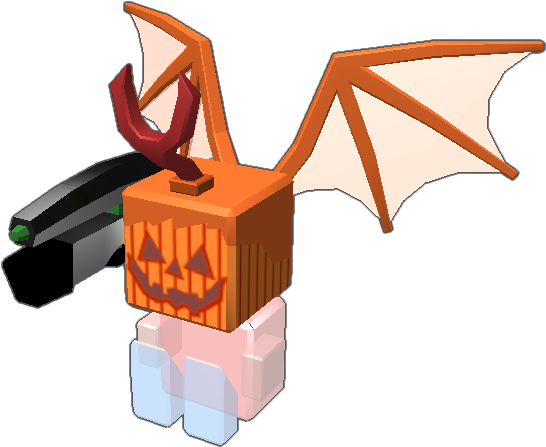 He Is A Flying Pumpkin Head With A Gun Gangster And - Cartoon (768x768), Png Download