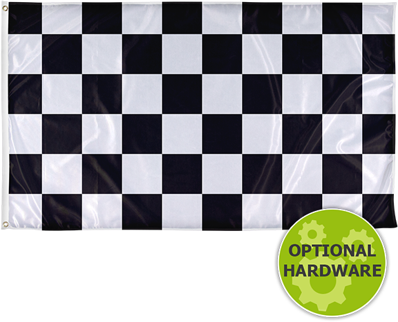 Black And Yellow Checkered Flag (600x600), Png Download