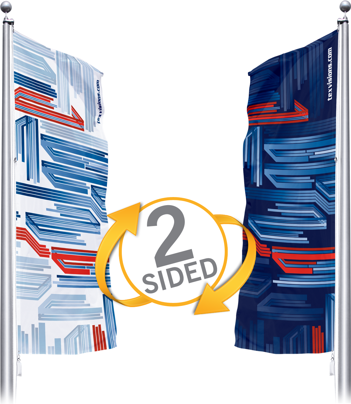 Portrait Flags Double-sided Are Offered In Standard - Banner (1829x1600), Png Download