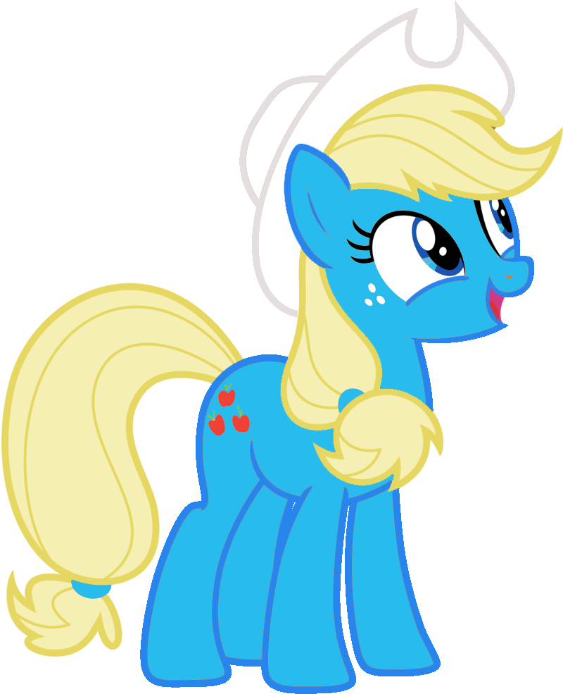 Colored, Color Edit, Cowboy Hat, Earth Pony, Edit, - Smurf Vs My Little Pony (826x1024), Png Download