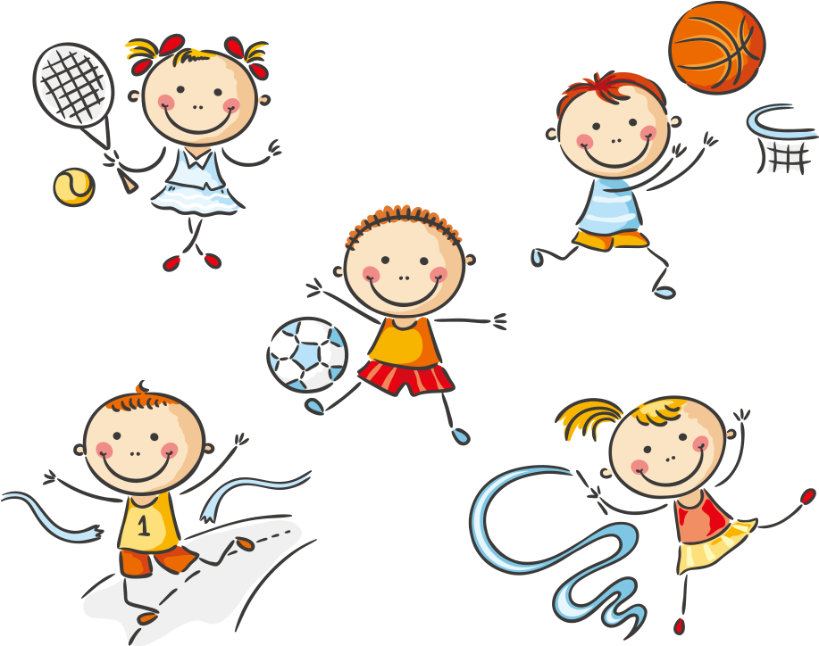 Vector Library Stock Clip Art Kids Sports Transprent - Kids Sport Clip Art (1000x1000), Png Download