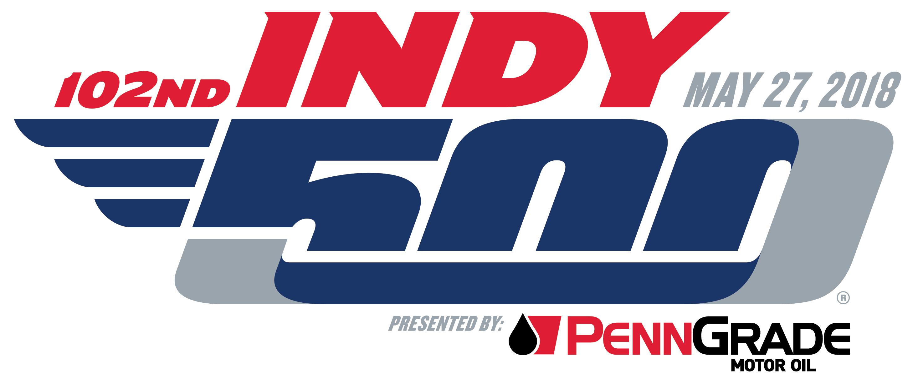 Indy 500 Logo 2018 (2917x1212), Png Download