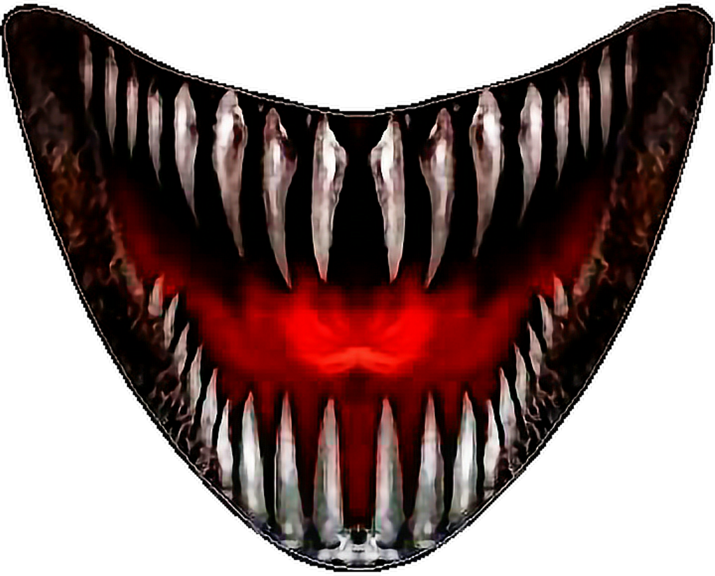 Teeth Mouth Lips Scary Monster Halloween Blade Teeth - Scary Mouth (1024x825), Png Download