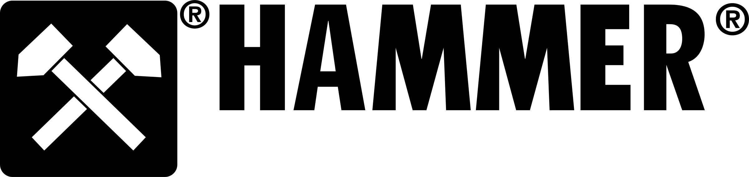 Hammer 2 Logo Png Transparent - Hammer (2400x570), Png Download