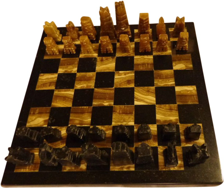 Hand Carved Marble Onyx Set Game Pieces - Balmain Paris Store (784x784), Png Download