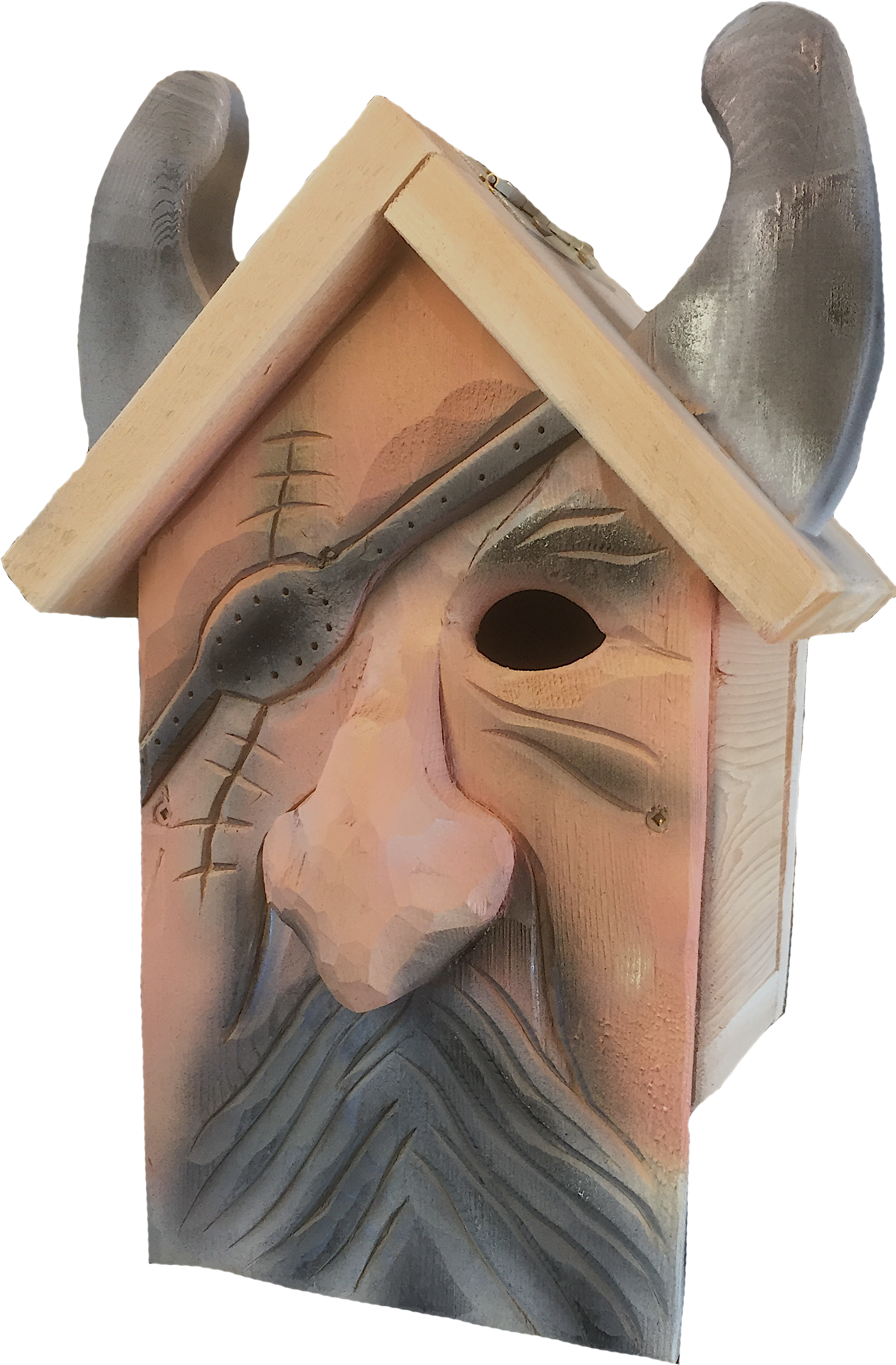 One Eye Jack The Yellow Viking - Carving (1652x2593), Png Download