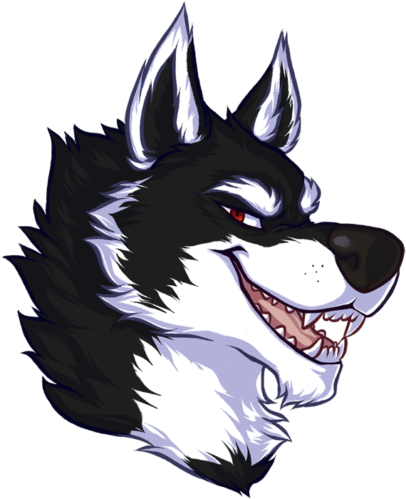 E621 Alpha Channel Black Fur Black Nose Canine Eyrri - Cartoon (570x700), Png Download