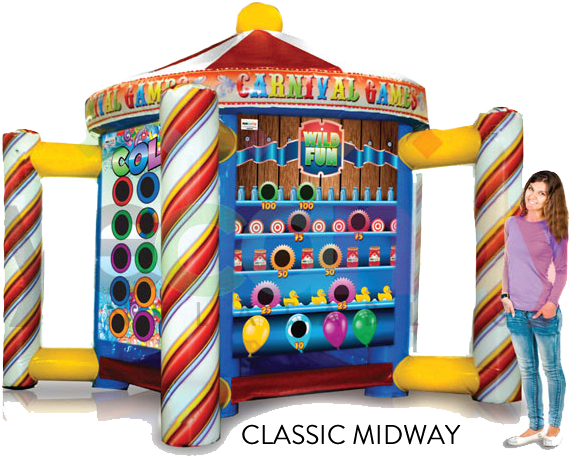The Set Up Area Includes 10' Out From One Side To Give - Eye Candy Inflatables (668x494), Png Download