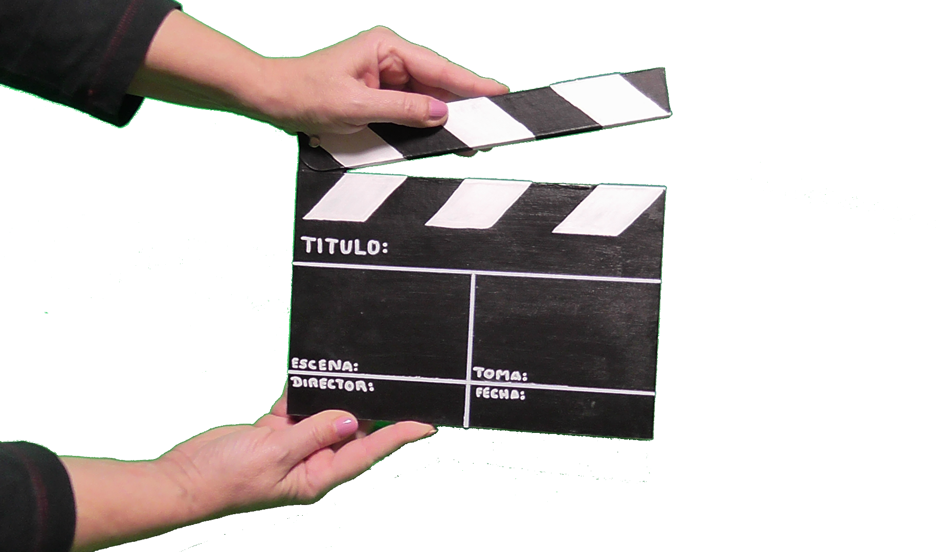 En Este Vídeo Verás Cómo Hacer Una Claqueta De Las - Mano Claqueta Png (1830x1080), Png Download