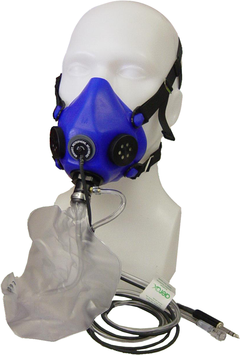 4110 729 2 04, Mask Assembly With Microphone And Fixed - Continuous Flow Oxygen Mask (639x650), Png Download