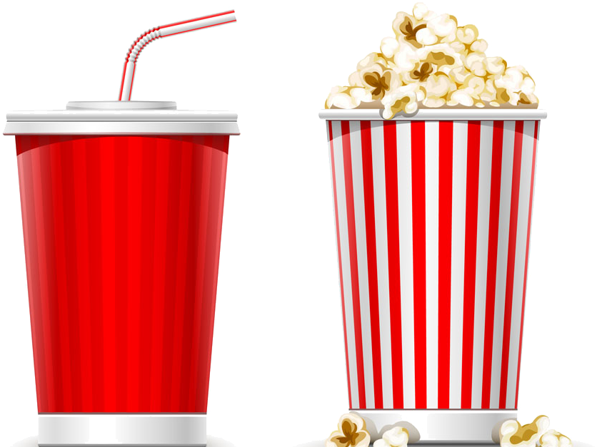 Soft Drink Slush Kettle Corn Transprent Png - Coke And Popcorn Png (993x1000), Png Download