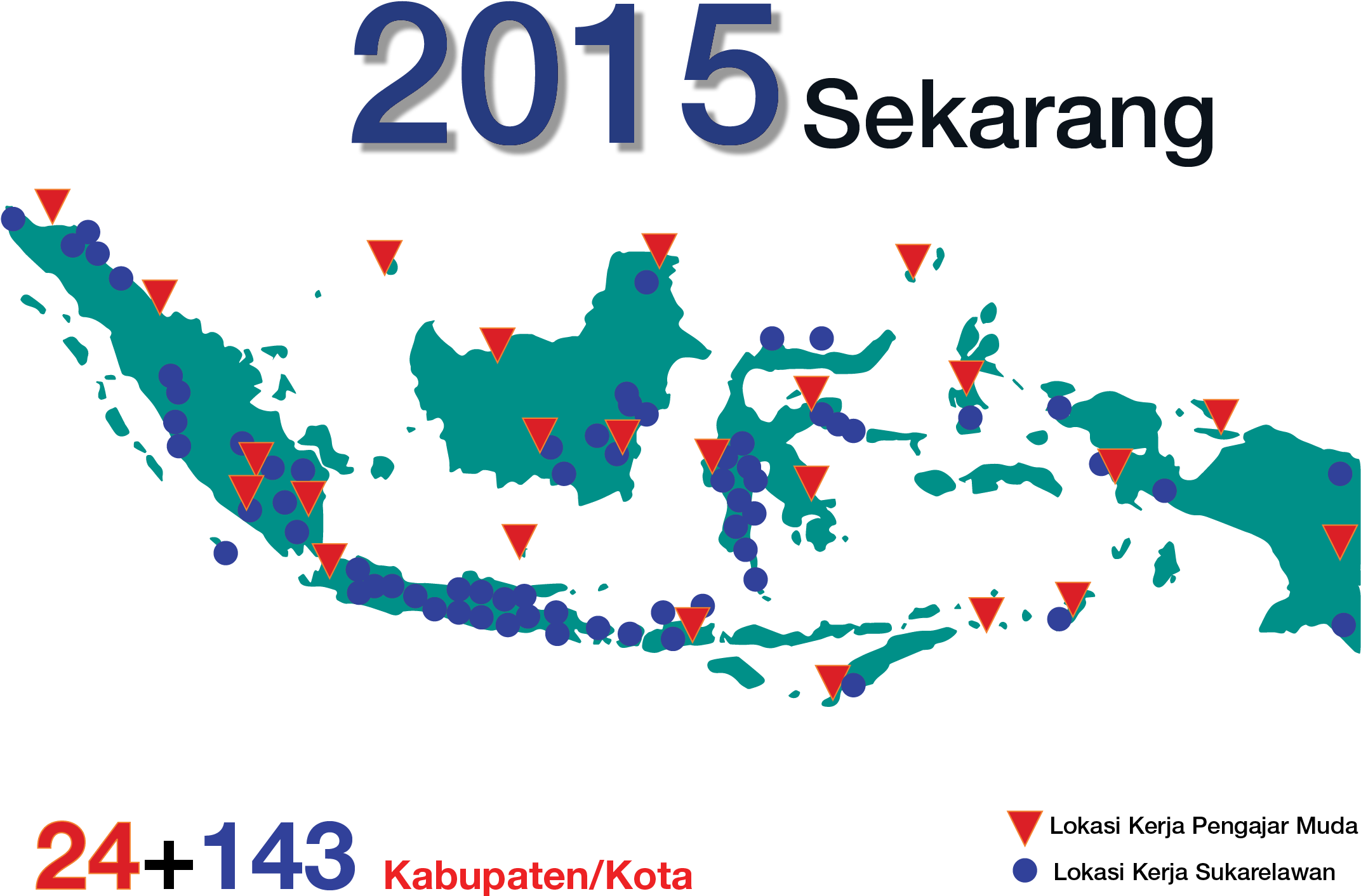 Dampak Indonesia Mengajar - Indonesia Map Icon (2481x1754), Png Download