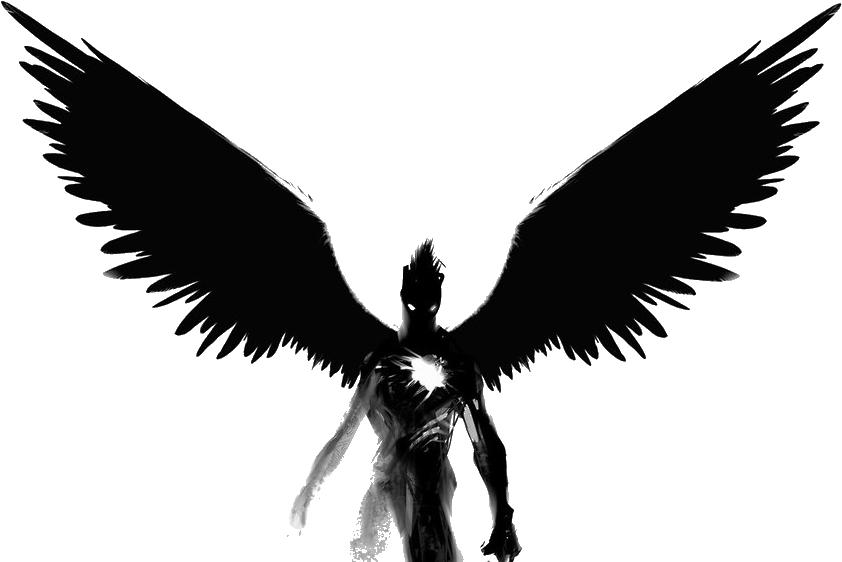 Angel Black And White Clip Art Devil - Без Сердца И Души (969x606), Png Download