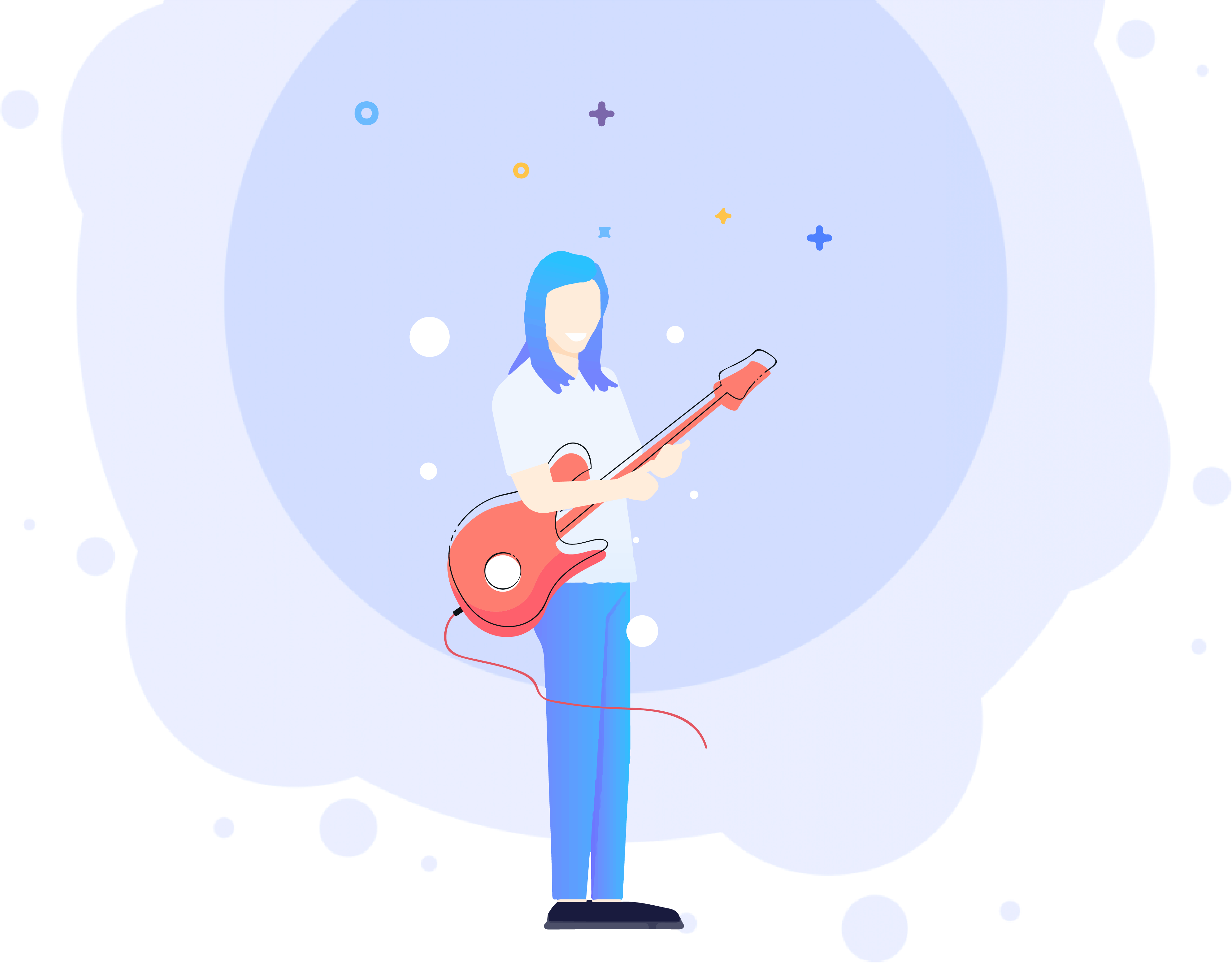 Guitar Effects App - Illustration (4650x3255), Png Download