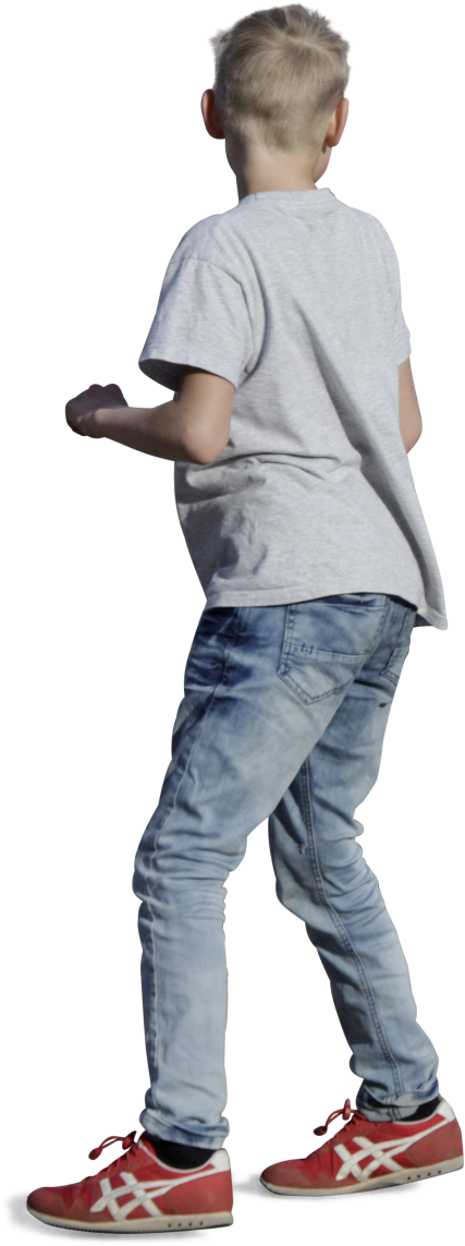 Niño Espaldas - Child Back Png (488x1200), Png Download