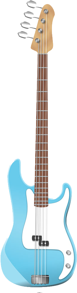 Download Bass Clip Art Cartoon Electric Transprent Ⓒ - Blue Bass Guitar PNG  Image with No Background 