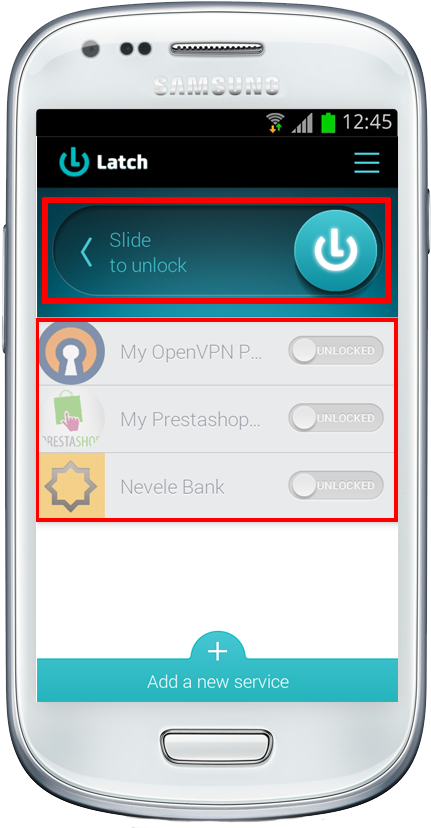 Locking All The Paired Services When "latchon" Is Activated - Smartphone (447x834), Png Download