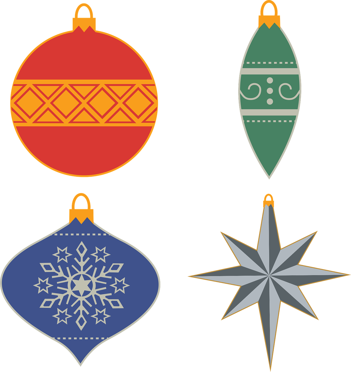 Ornaments,christmas Decoration,free Vector - Christmas Ornaments Illustration Free (1207x1280), Png Download