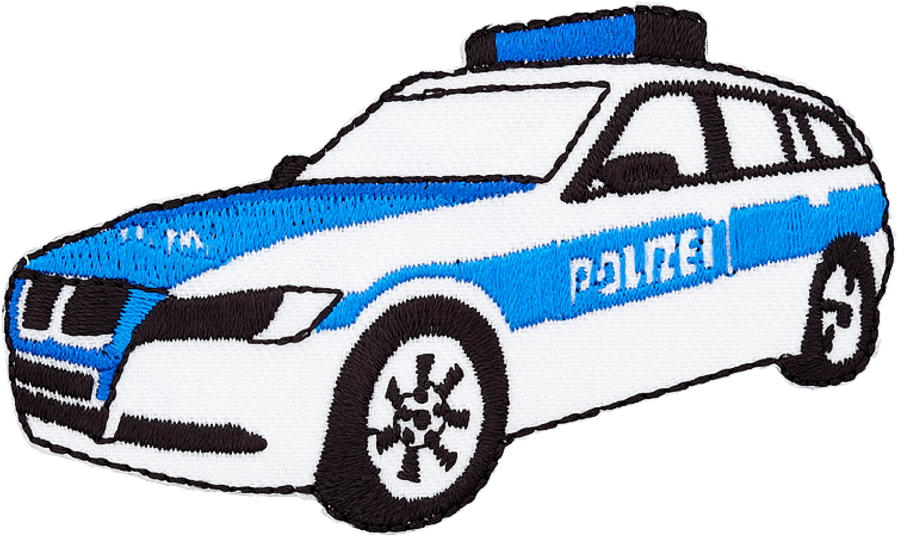 Motif Police Car Article - Polizeiauto Applikation (954x954), Png Download