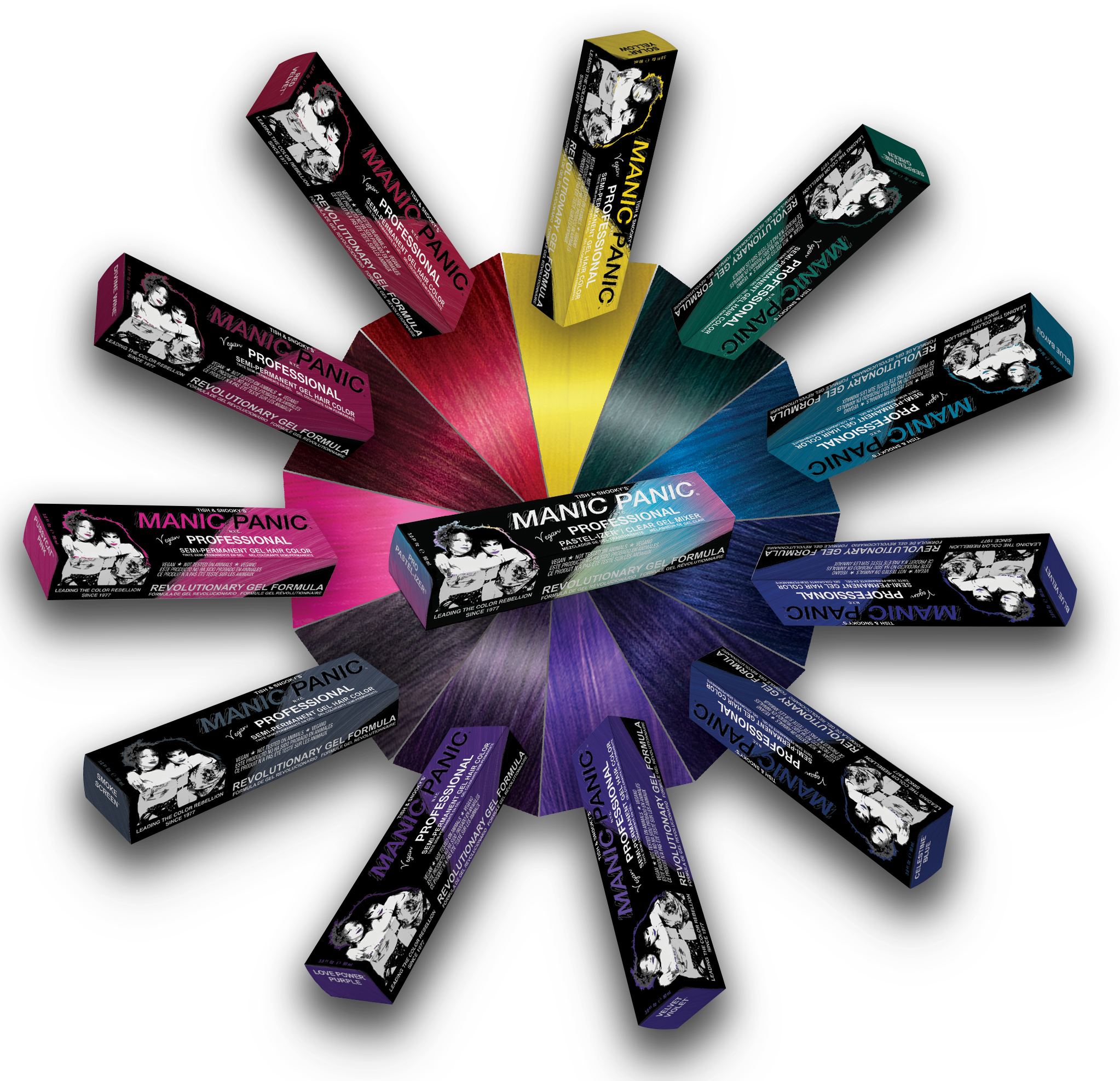 Ruedacolorpeque%c3%b1a - Manic Panic Professional Colors (2046x1974), Png Download