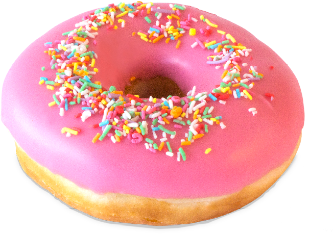 Strawberry Iced Ring - Donuts Png (900x600), Png Download