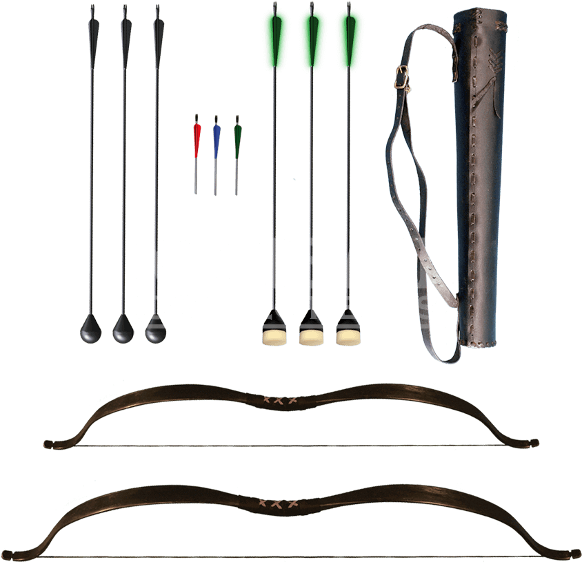 Ready For Battle Bow With Arrows And Quiver - Medivalbow And Arrows (850x850), Png Download