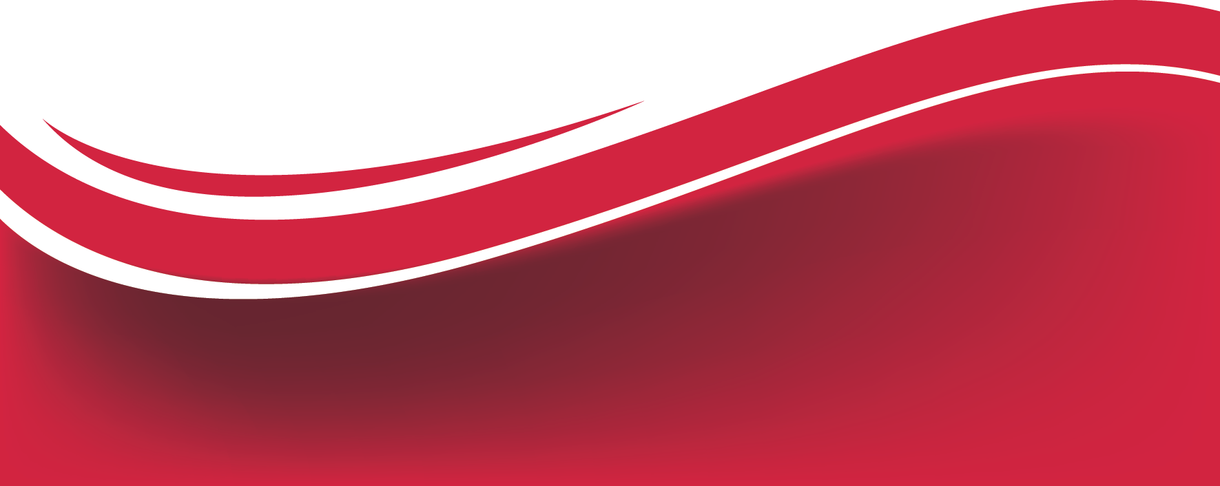 Red Gradient Wave - Coquelicot (1771x706), Png Download