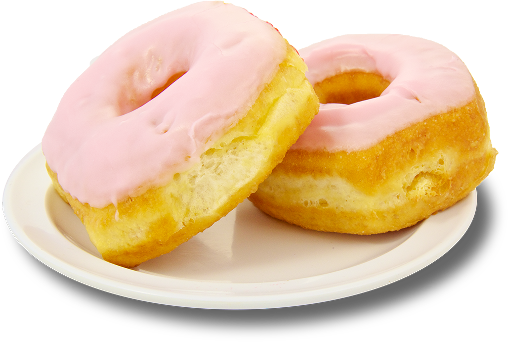 Strawberry Iced - Shipleys Strawberry Iced Donut (1024x768), Png Download