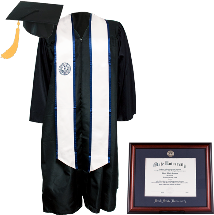 Bachelor Graduation Package With Usu Seal Sash And - Academic Dress (800x800), Png Download