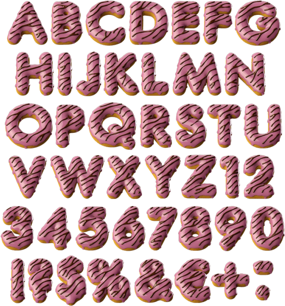 Glazed Pink Donut (595x648), Png Download