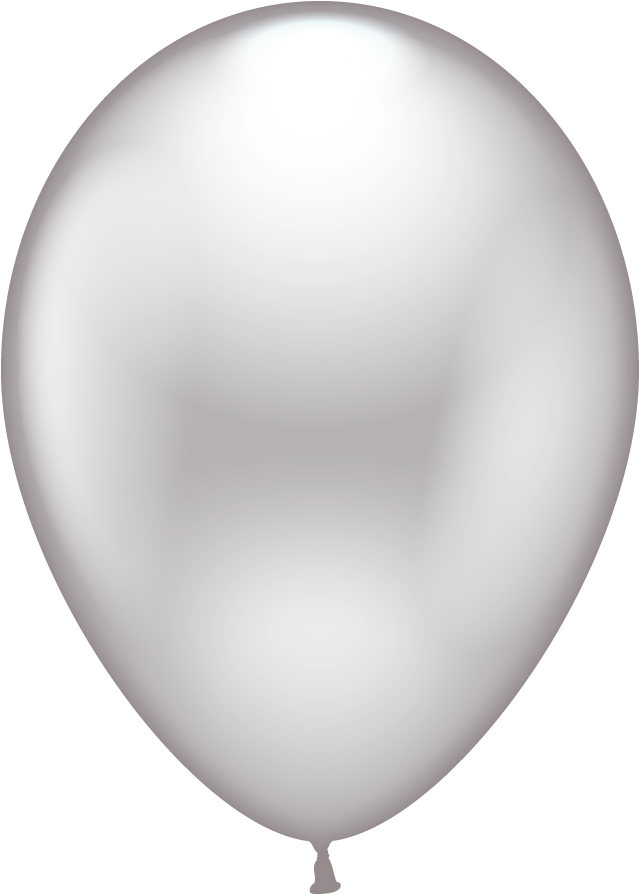 Metallic White Balloons (652x907), Png Download