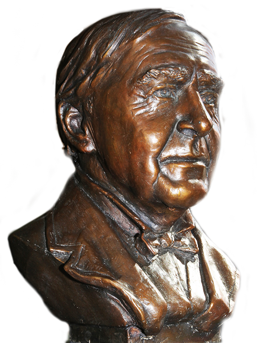 Edison-head - Bronze Sculpture (820x1093), Png Download