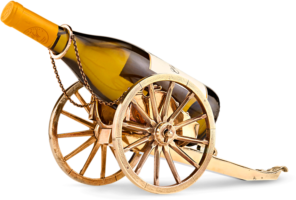 Silver Gilt French Wine Trolley - Cannon (1080x1080), Png Download