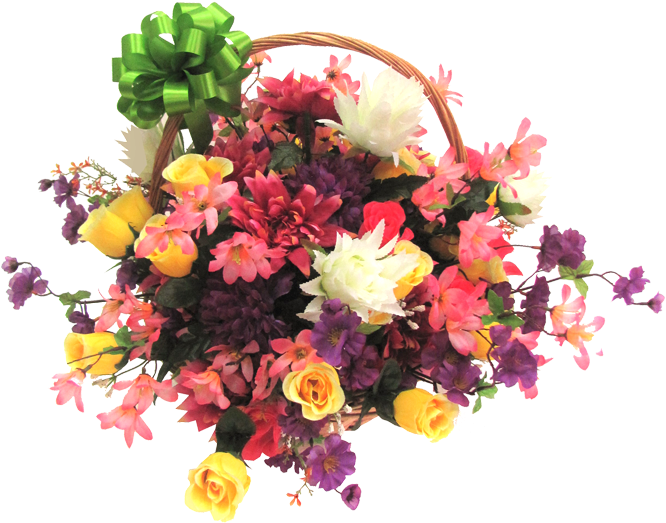 Arreglo De Flores En Canasta - Bouquet (700x700), Png Download