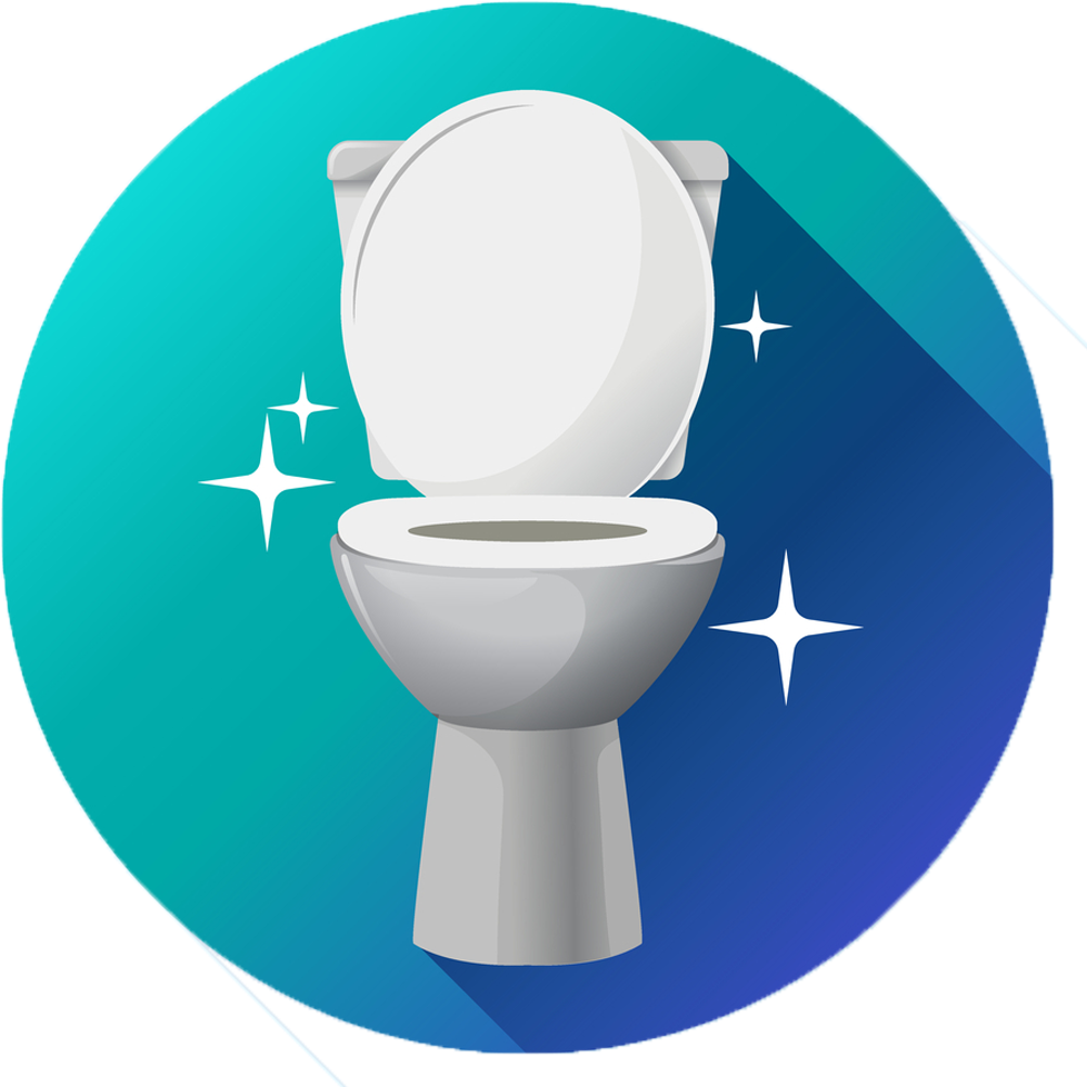 Vector Toilet - Sparkling Clean Toilet Bowl (978x978), Png Download