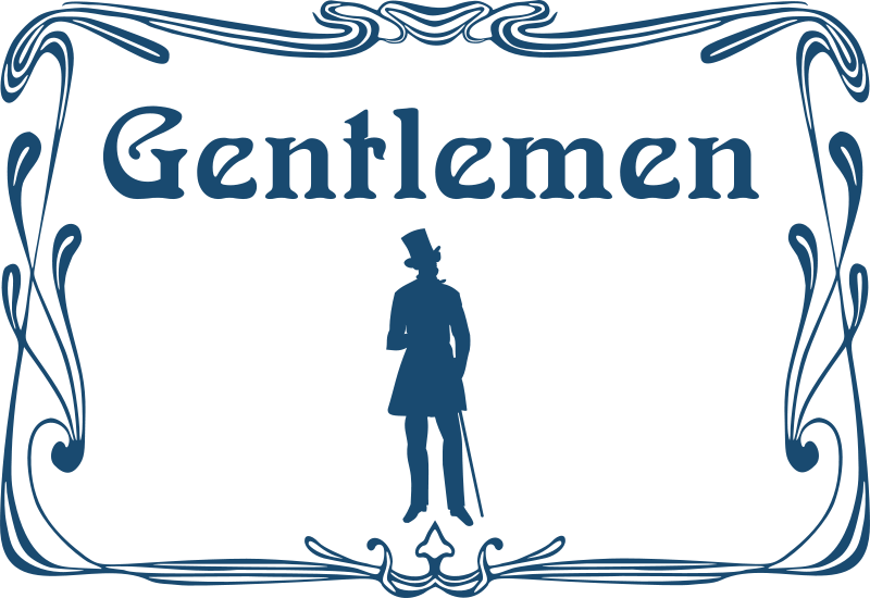Men Toilet Door Sign (800x550), Png Download