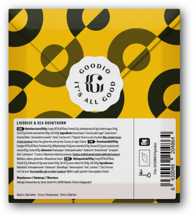 Licorice & Sea Buckthorn Raw Chocolate Bar 53% - Banderines De Arbitros De Futbol (555x600), Png Download