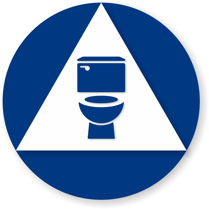 California All Gender Sintral Restroom Door Sign - Gender Neutral Toilet Symbol Circle (800x800), Png Download
