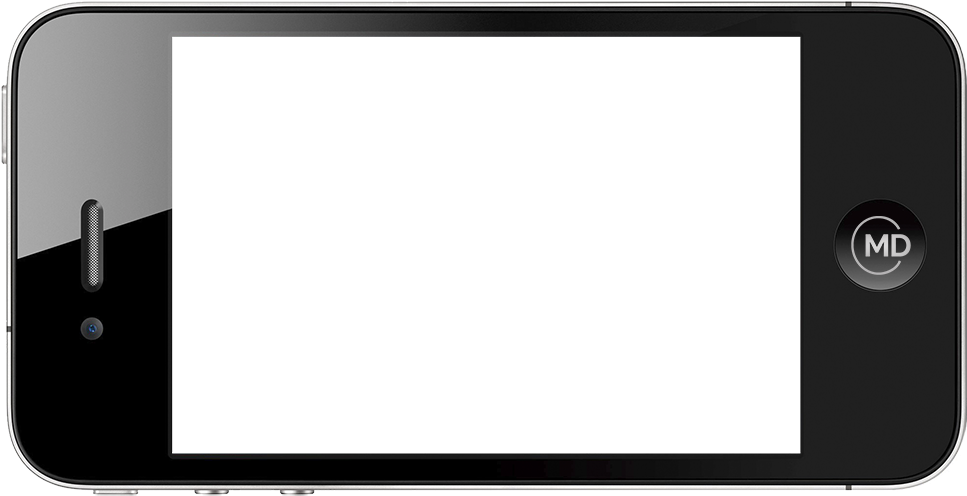 Iphone 4 Horizontal (1000x523), Png Download