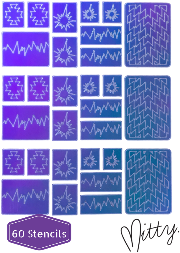 Nail Art Vinyl Stencil - Tile (1080x1080), Png Download