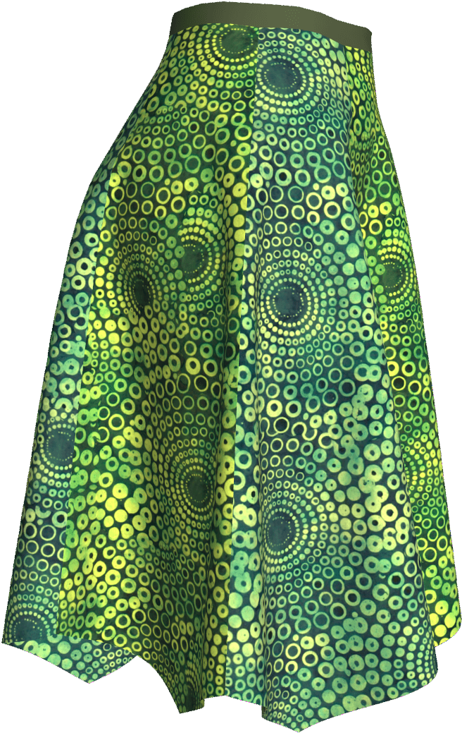 Marvelous Designer Handkerchief Paneled Skirt Garment - A-line (1073x1229), Png Download