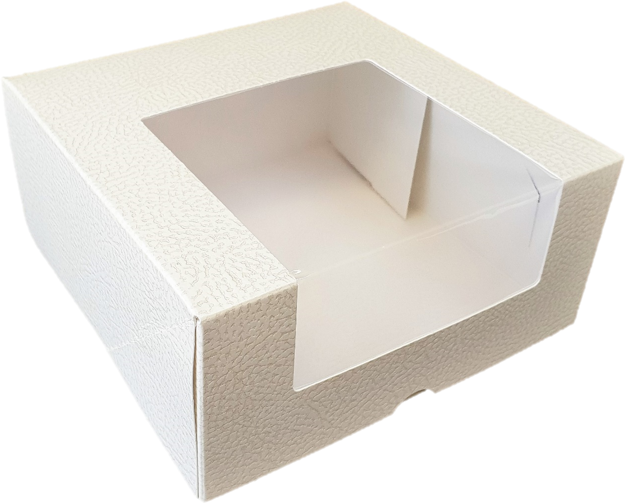 Cake Box 170 X 170 X 80 With Pvc Window - Plywood (1378x1378), Png Download