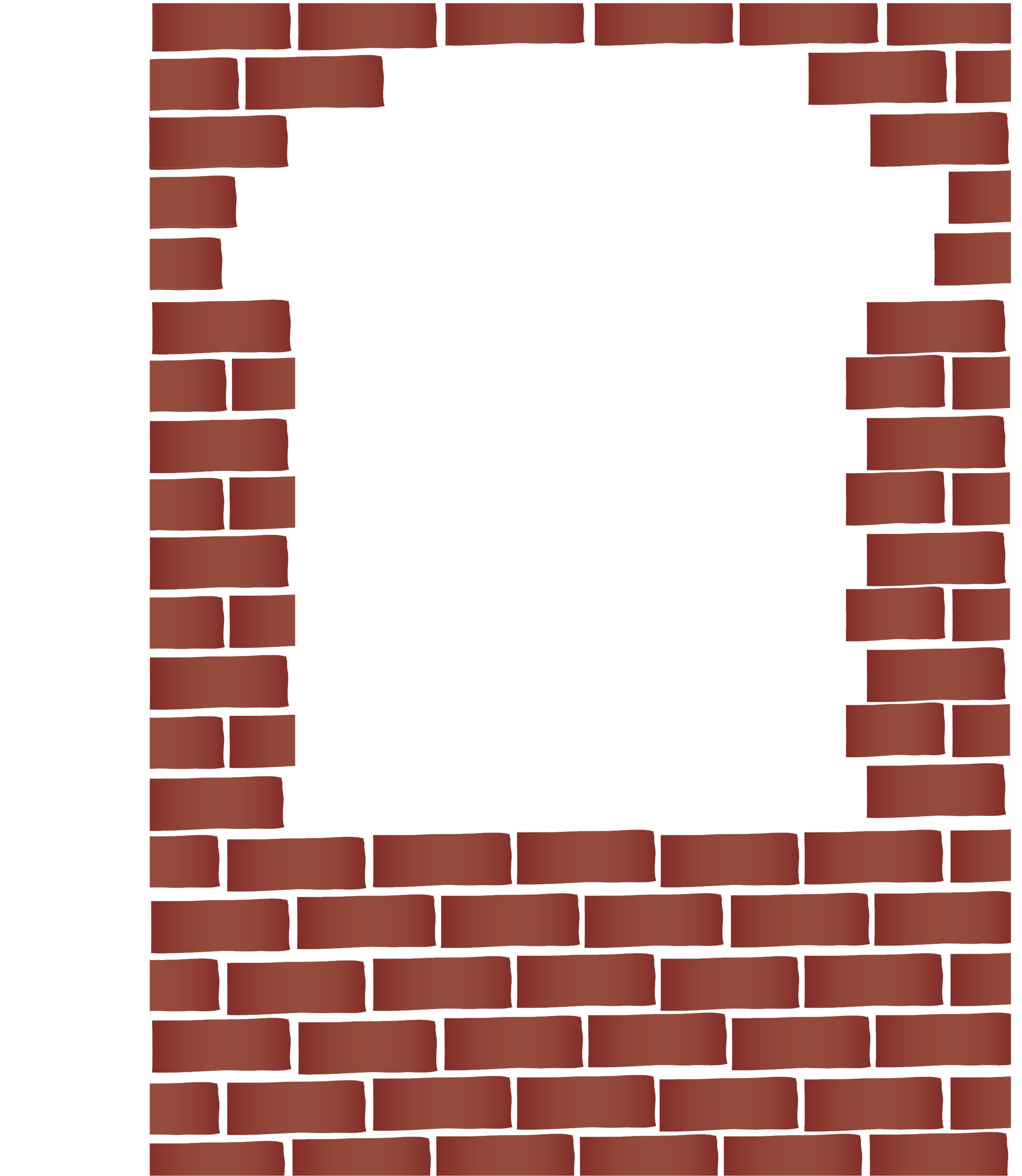 Brick Wall Cartoon - Brick (2336x2688), Png Download