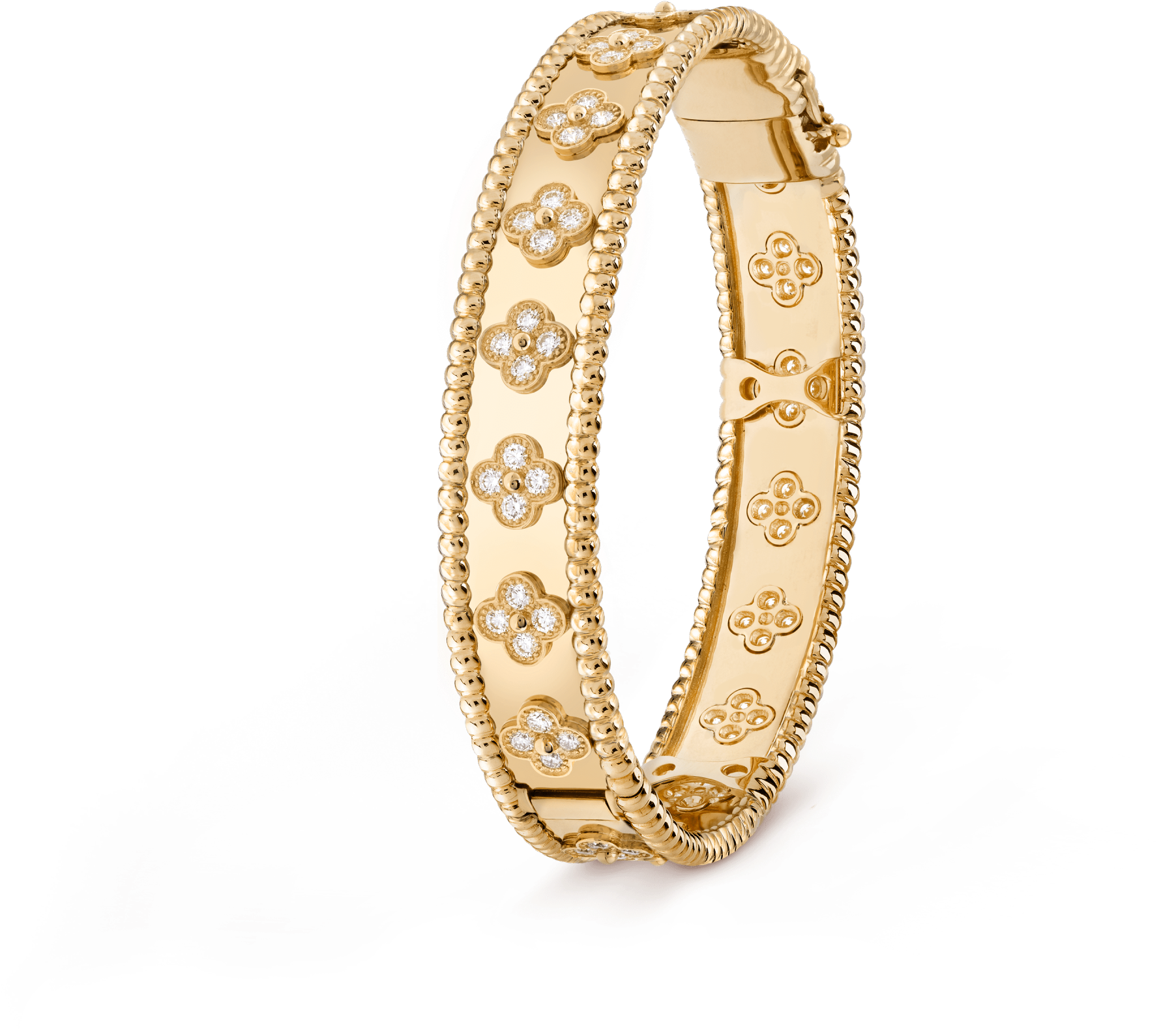 Perlée Clovers Bracelet, Small Model, - Van Cleef & Arpels Perlée Clovers Bracelet Woman (2000x2000), Png Download