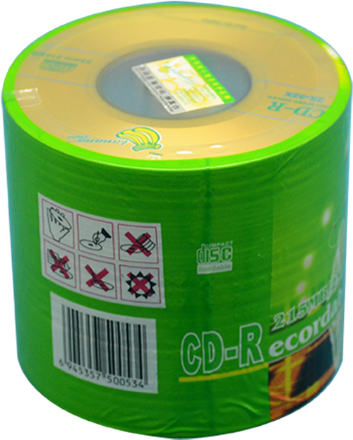 Banana 3 Inch Cd R Disc 8cm Small Cd 2x 32x Cd Blank - Label (750x750), Png Download